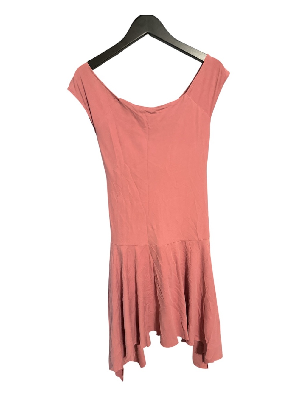 Zara Rose-Pink Scoop Neck Flared Hem Tunic